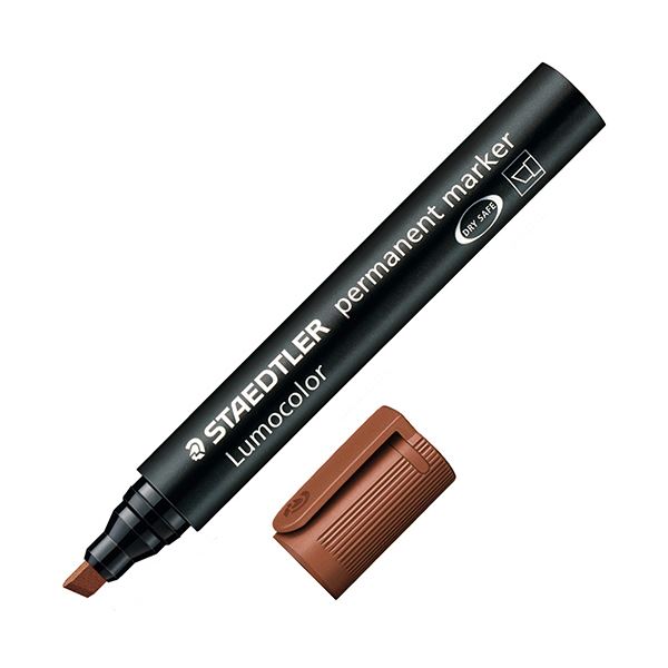 ステッドラー ステッドラー 油性マーカー ルモカラー太書き斧型 B(2.0~5.0mm) ブラウン 350-7 1セット(10本) 文具 オフィス用品 ペン 万年筆