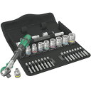 WERA ヴェラ 差込角3/8DR 29点組 ソケットレンチセット ラチェットレンチ 戻り角5度 004049 工具 ツール DIY 作業工具 レンチ