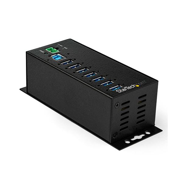 StarTech.com 産業用 USB 3.0ハブ 7ポート ESD&350Wサージ保護 ブラック HB30A7AME1個
