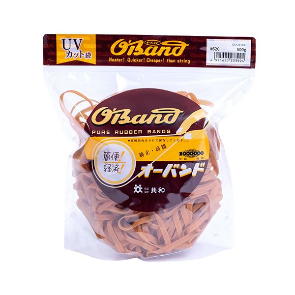 【まとめ買い セット販売】 共和 オーバンド#620 内径152mm 500g入 透明袋 GSA-N-008 1袋 【×3セット】