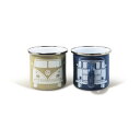 VW Collection ホーローマグ 2個セット (ブルー&グレー) BUTA21