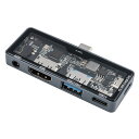 Digio2 USB Type-C スケルトン ドッキングステーション PD対応 3.5mm/4極付 UD-C11GY
