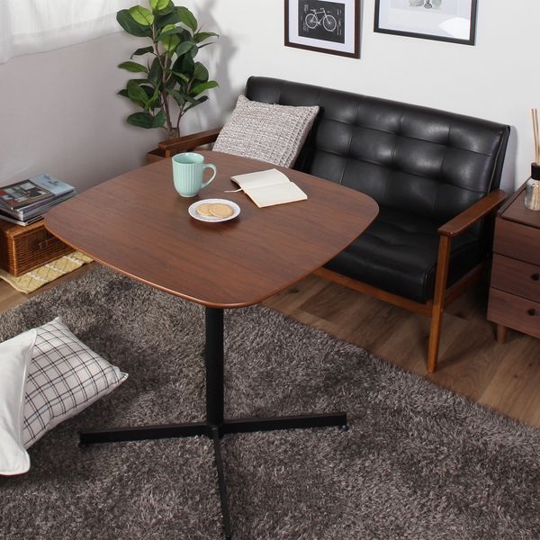 カフェテーブル 約75×75cm BR ブラウン 組立品【代引不可】 [3]