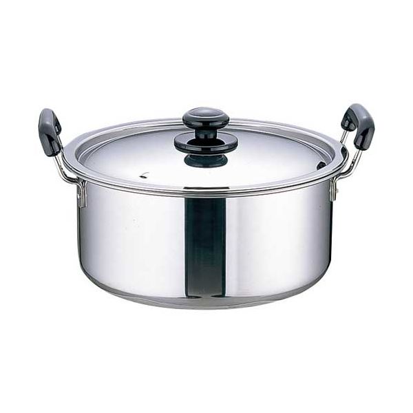 ステンレスプラ柄厚板実用鍋24cm 【 キッチン用品・食器・調理器具 日用雑貨・キッチン用品 キッチン 鍋・フライパン 圧力鍋 】