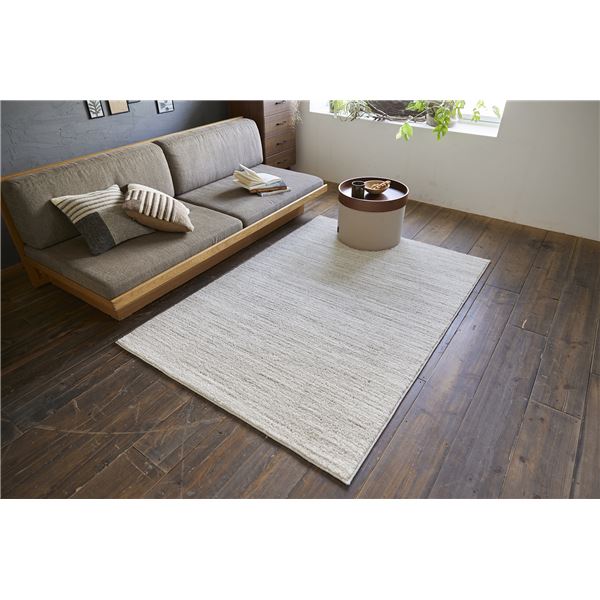 日本製 日本製ラグ ラグ マット 絨毯 約幅130×長さ190cm アイボリー 無地 洗える 日本製 防ダニ 滑り止め加工 スミノエ エクリュ リビング パンチカーペット ラグマット 絨毯 フロア ラグ カーペット
