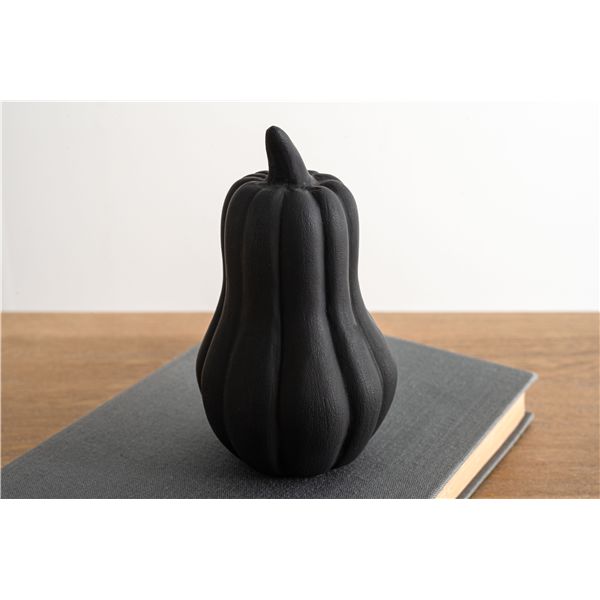 オブジェ 置物 約幅8×奥行8×高さ12cm ブラック 陶器 フルーツオブジェ リビング ダイニング インテリア雑貨 完成品 [2]