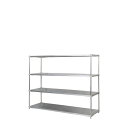 ステンレスシェルフ オープンラック 収納ラック ラック 収納棚 シェルフ 60×150cm 4段・H150cm 組立式(3)