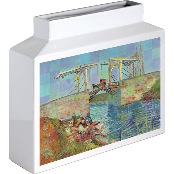 ユーパワー 名画モザイクアートシリーズ アートベース Mサイズ / ヨコ ゴッホ「アルルの跳ね橋」 花 花瓶