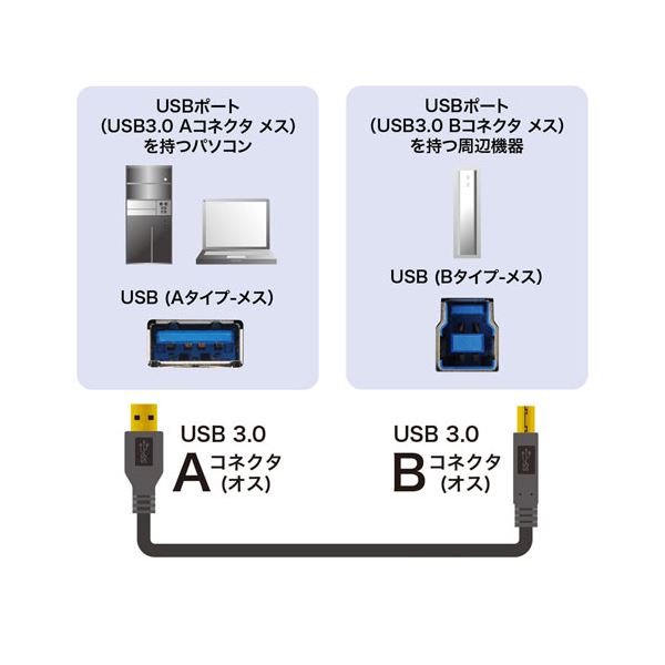 【まとめ買い 5個セット】 サンワサプライ USB3.0ケーブル 1m KU30-10BKKX5 【お徳用 まとめ買い お買い得 業務用 割引 セット販売】