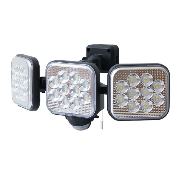 センサーライト 14W×3灯 フリーアーム式 LED 防雨タイプ 防犯用アイテム セキュリティ対策用品 玄関 庭 ガレージ 店舗