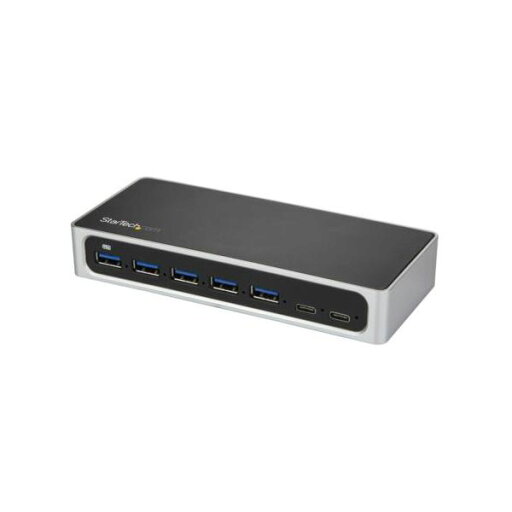 StarTech.com 7ポートUSB-C接続ハブ USB-A×5口 / C×2口 USB 3.0準拠 ブラック&シルバーHB30C5A2CSC 1個 StarTech.com 7ポートUSB-C接続ハブ USB-A×5口 / C×2口 USB 3.0準拠 ブラック&シルバーHB30C5A2CSC 1個