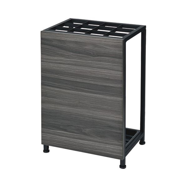 TANOSEE COZYINTERIORS 傘立て 12本用 ブラック＆グレーウッド 1台 （ 掃除用品 文房具・事務用品 生活雑貨 オフィス用品 日用品雑貨 日用消耗品 文房具 お掃除 ）