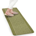 【2個セット お徳用セット】 オカ 優踏生 洗いやすいキッチンマット 約45×120cm グリーン 【お徳用 まとめ買い お買い得 業務用 割引 セット販売】 キッチン用品・食器・調理器具 日用雑貨・キッチン用品 キッチン 食器 キッチンマット