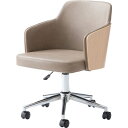 デスクチェア ベージュ (約W53.5xD59.5xH76.5-85.5xSH46-55cm) 組立式