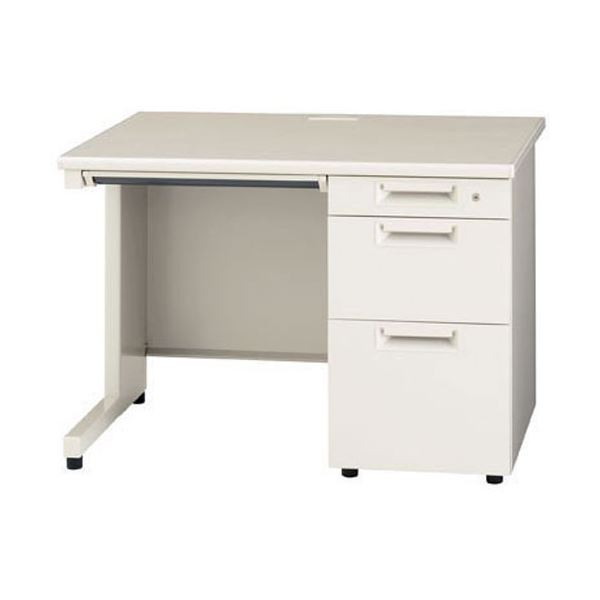 プラス 片袖机 JS-107D-3 LGY エルグレー 事務用品 オフィス用品 業務用生活用品・インテリア・雑貨 インテリア・家具 収納家具 袖机