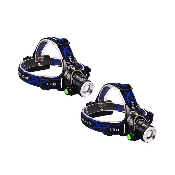 デジタルランド LEDズームヘッドライト2個セット DL-YU240X2 夜道やアウトドアー手に持たず釣りなどでも大活躍スポーツ・レジャー レジャー用品 ヘッドライト