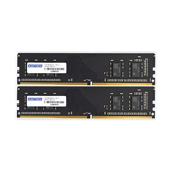 アドテック DDR4-3200UDIMM 16GB×2枚組 ADS3200D-16GW 1箱 DDR4-3200を搭載し、入出力ピンあたり25.6GB / s パソコン・周辺機器 USBメモリ・SDカード・メモリカード・フラッシュ USBメモリ・SDカード・メモリカード・フラッシュ