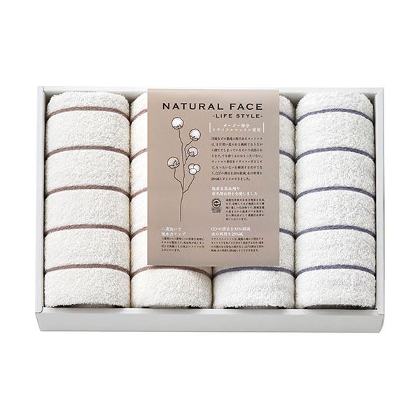 ナチュラルフェイス ボーダー フェイスタオル4P B9113038 ナチュラルフェイスのボーダー フェイスタオル4P生活用品・インテリア・雑貨 バス用品・入浴剤 タオル・バスタオル タオル バスタオル バス フェイスタオル