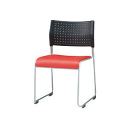 アイリスチトセ スタッキングチェア パッド座タイプ レッド ASL-110PV-R 1脚インテリア・家具 椅子 チェア スタッキングチェア