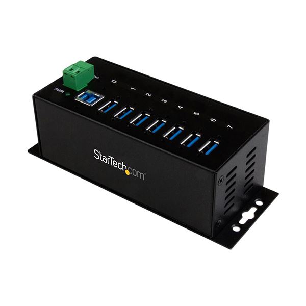 StarTech.com 7ポート産業用USB 3.0ハブ ESD (静電放電)機能対応 ブラック ST7300USBME1個
