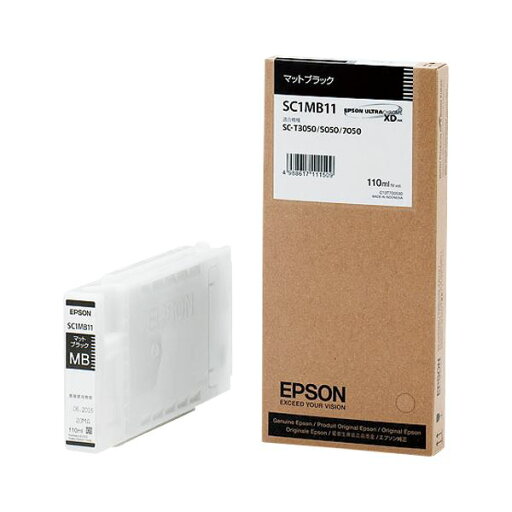【EPSON メーカー純正品 EPSON 】 エプソン (EPSON) インクジェットカートリッジ SC1MB11 【インク色:マットブラック 110ml】 1個 【インク インクカートリッジ トナー カートリッジ 印刷 業務用 コピー プリンター】 エプソン(EPSON)用 【EPSON メーカー純正品 EPSON 】 エプソン (EPSON) インクジェットカートリッジ SC1MB11 【インク色:マットブラック 110ml】 1個 【インク インクカートリッジ トナー カートリッジ 印刷 業務用 コピー プリンター】 エプソン(EPSON)用