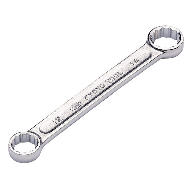 KTC 京都機械工具 ストレートショートメガネレンチ 22X24mm M100-22X24 工事 DIY 工具 スパナ