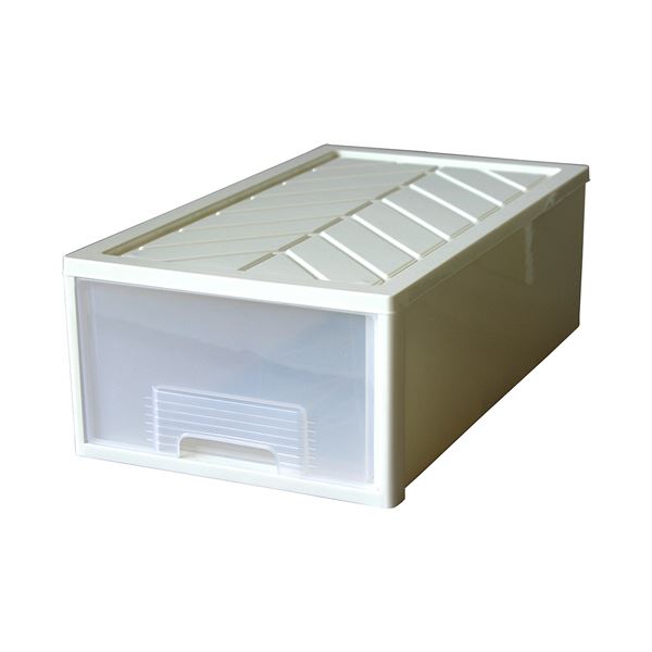 平和工業押入れ収納 引き出し式 1段 ファインテナー浅型 アイボリー 210821 1セット （3個）（ 掃除用品 文房具・事務用品 生活雑貨 オフィス用品 日用品雑貨 日用消耗品 文房具 お掃除 ）