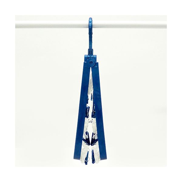 東和産業 LSTサイドフック付角ハンガー ピンチ42個付 ブルー 1個 （ 掃除用品 文房具・事務用品 生活雑貨 オフィス用品 日用品雑貨 日用消耗品 文房具 お掃除 ）