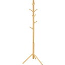 ポールハンガー 約幅50×奥行50×高さ172cm ナチュラル 天然木 ラバーウッドねじ込み式 リビング 収納家具 組立品 【 ハンガーラック 収納 収納ラック...