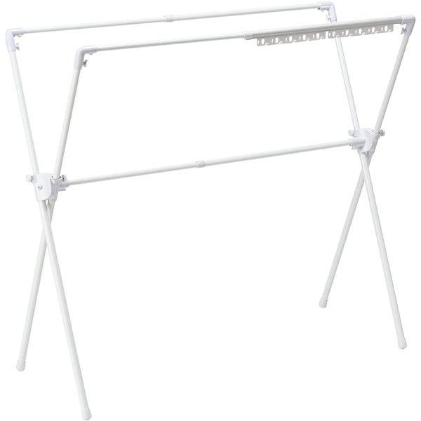 布団干し 洗濯物干し 約幅98〜148×奥行59×高さ85〜125cm ホワイト 折りたたみ アルミパイプ セキスイ 室内ふとんほし 洗濯用品