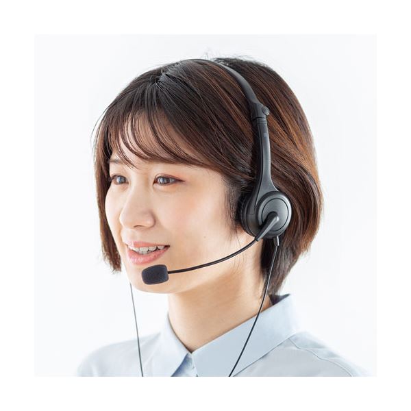 【まとめ買い 5個セット】 サンワサプライ 4極対応ヘッドセット MM-HS407BKX5 【お徳用 まとめ買い お買い得 業務用 割引 セット販売】