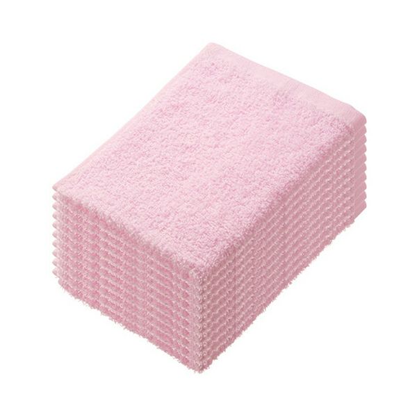 【まとめ買い セット販売】 伊藤忠リーテイルリンク 少し厚手のおしぼりタオル ピンク AOT-002 1パック（10枚） 【×2セット】