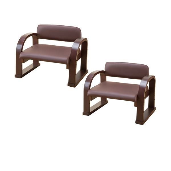 天然木立ち座り楽ちん座椅子 日本製 同色2脚組 ダークブラウン 生活用品・インテリア・雑貨 インテリア・家具 座椅子生活用品・インテリア・雑貨 インテリア・家具 座椅子