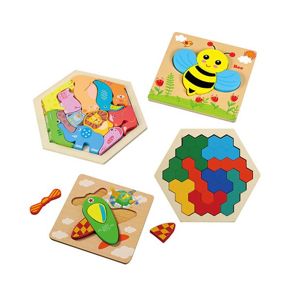 ARTEC いろかたち木製パズルセット ATC75738おもちゃ パズル 立体パズル(3)