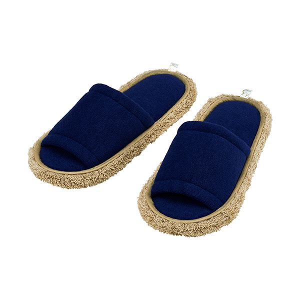 レック激落ちおそうじスリッパ Mサイズ ネイビー S-534-NV 1足 【×2セット】 【お徳用 まとめ買い お買い得 業務用 割引 セット販売】 （ 掃除用品 文房具・事務用品 生活雑貨 オフィス用品 日用品雑貨 日用消耗品 文房具 お掃除 ）