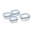 レッシュ 耐熱ガラス容器4Pセット C5138048 キッチン用品・食器・調理器具 日用雑貨・キッチン用品 耐熱容器・耐熱皿・電子レンジ調理器