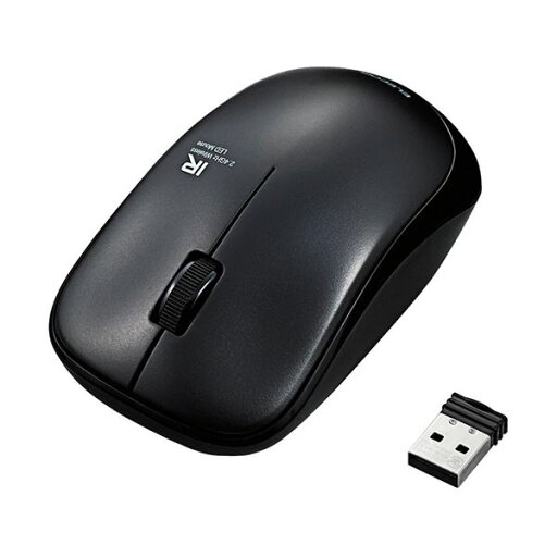 ELECOM エレコム PC機器 無線IRマウス (3ボタン)静音モデル ブラック M-IR07DRSBK 1個 ELECOM エレコム PC機器 無線IRマウス (3ボタン)静音モデル ブラック M-IR07DRSBK 1個