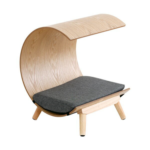 脚付きペットベッド 屋根付きタイプ 天然木製 ナチュラル 組立品 (メーカー名:ホームテイスト）ペット 犬 犬