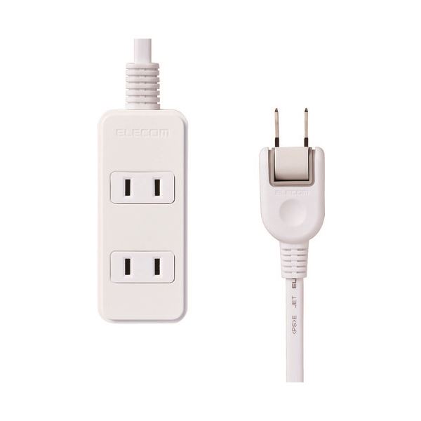 ELECOM エレコム 電源タップ 3個口 1m T-S02-2310WH 【×2セット】 【お徳用 まとめ買い お買い得 業務用 割引 セット販売】