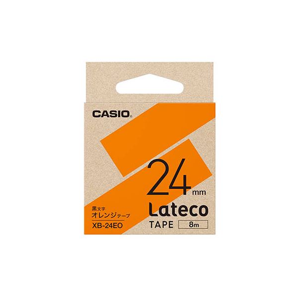 【まとめ買い 5個セット】 カシオ計算機 Lateco専用詰替用テープ / オレンジに黒文字 / 24mm XB-24EOX5 【お徳用 まとめ買い 割引 セット販売】 文房具 業務用品 オフィス 備品 文具 オフィス用品 ラベルシール プリンタ ラベルシール・プリンタ