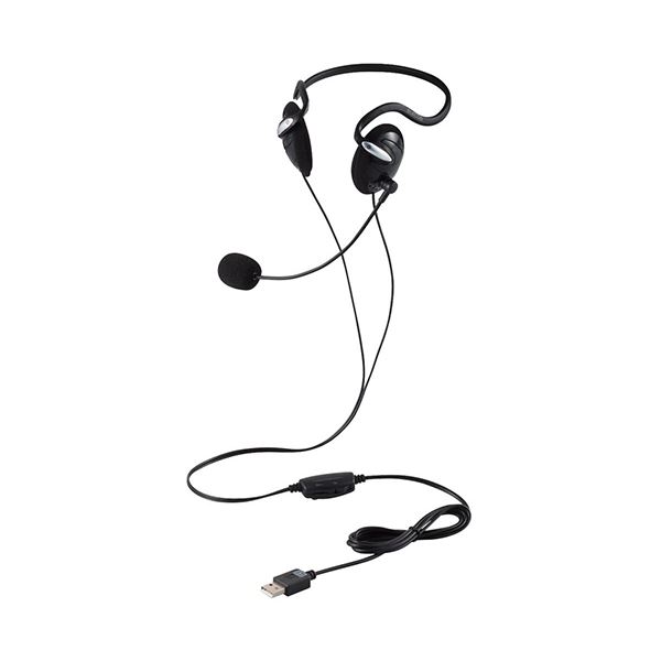 ELECOM エレコム PC機器 両耳USBヘッドセットHS-NB03SUBK AV 音響機器 PC PC関連 デジタル家電 家電 ヘッドセットAV・デジモノ AV・音響機器 ヘッドセット