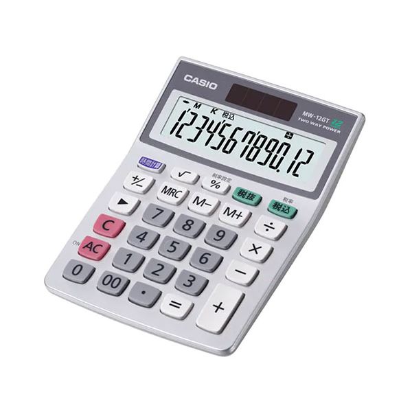 ■商品内容●机の上をスッキリ整理!ミニジャストタイプ12桁●グリーン購入法適合●税計算●時間計算■商品スペック●商品サイズ(約):145×103×30.7mm●質量(約):110g●保証期間:1年間●生産国:フィリピン■送料・配送についての注意事項●本商品の出荷目安は【4 - 7営業日　※土日・祝除く】となります。●お取り寄せ商品のため、稀にご注文入れ違い等により欠品・遅延となる場合がございます。●本商品は仕入元より配送となるため、沖縄・離島への配送はできません。[ MW-12GT-N ]
