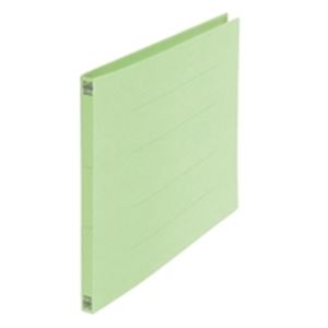 (業務用5セット) プラス フラットファイル/紙バインダー 【B4/2穴 10冊入り】 ヨコ型 012N グリーン(緑)