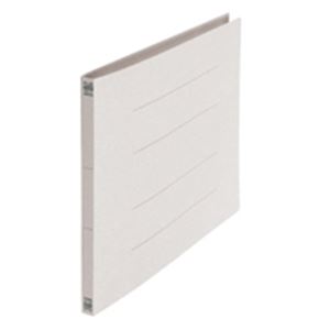 (業務用5セット) プラス フラットファイル/紙バインダー 【B4/2穴 10冊入り】 ヨコ型 012N グレー(灰)