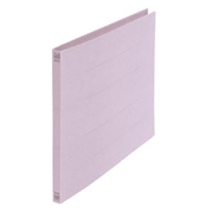 (業務用5セット) プラス フラットファイル/紙バインダー 【B4/2穴 10冊入り】 ヨコ型 012N パープル(紫)