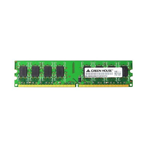 グリーンハウス PC2-6400800MHz 240Pin DDR2 SDRAM DIMM 2GB GH-DV800-2GBZ 1枚