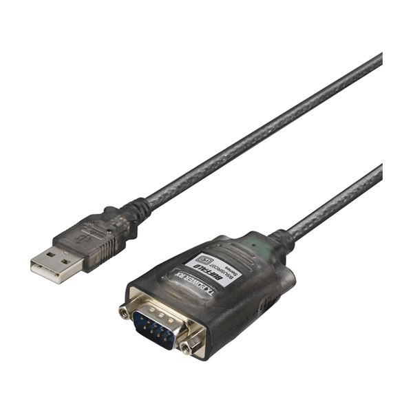 バッファロー (サプライ) USBシリアル変換ケーブル ブラックスケルトン 0.5m BSUSRC0705BS