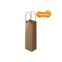 TANOSEE 【お徳用セット】 TANOSEE 手提袋 丸紐 茶無地・ワインボトル用 30枚入×10パック 【お徳用 まとめ買い お買い得 業務用 割引 セッ...