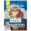 （まとめ）大王製紙 キミおもい カチッと固まる ネコ砂 5L （猫 衛生用品／猫砂） 【×2セット】
