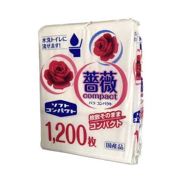 コンパクト薔薇1200枚 400枚X3束 【×5セット】 【お徳用 まとめ買い お買い得 業務用 割引 セット販売】 （ 掃除用品 文房具・事務用品 生活雑貨 オフィス用品 日用品雑貨 日用消耗品 文房具 お掃除 ）